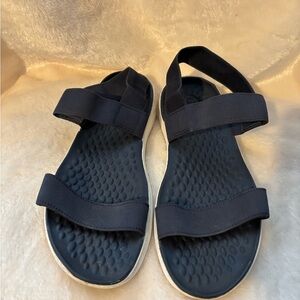 Crocs Navy Blue Sandals with Straps EUC size 11